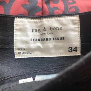 Rag & Bone Black Straight Jeans Classic Style